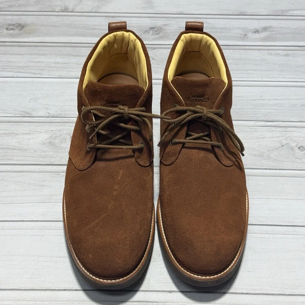 Samuel Hubbard Chukka Boots Men 13 Brown Suede Leather Vibram M2120-024